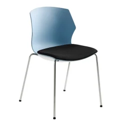 Stuhl zum Stapeln in Blaugrau & Schwar - Kedniel^Wohnen New