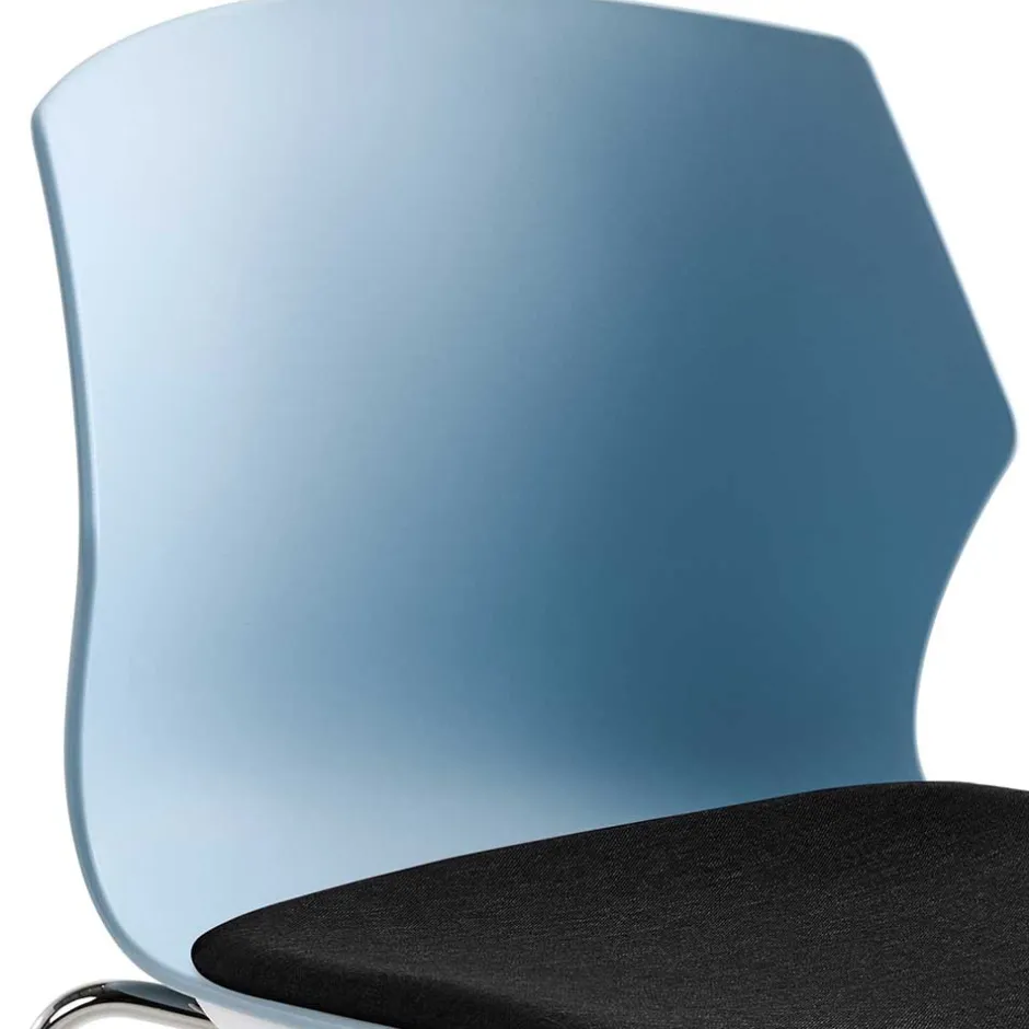 Stuhl zum Stapeln in Blaugrau & Schwar - Kedniel^Wohnen New