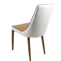 Wohnen Stuhlgrupppe in Weiß & Braun - Cynthia (fünfteilig)