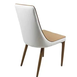 Wohnen Stuhlgrupppe in Weiß & Braun - Cynthia (fünfteilig)