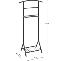 Stummer Diener mit Ablage in Schwarz - Spanola^Wohnen Online