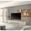 Stylische Wohnwand in Weiß & Wildeiche - Nonessia (vierteilig)^Wohnen Hot