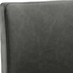 Wohnen Stylischer Barstuhl in Schwarzgrau Kunstleder - Wroniko