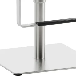 Wohnen Stylischer Barstuhl in Schwarzgrau Kunstleder - Wroniko