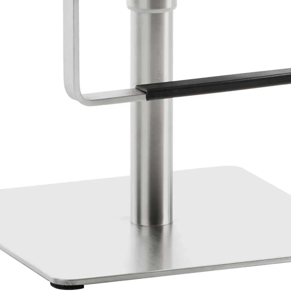 Wohnen Stylischer Barstuhl in Schwarzgrau Kunstleder - Wroniko