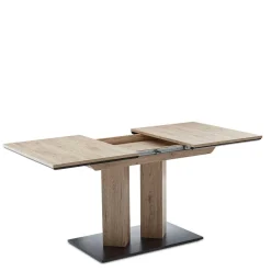 Wohnen Säulentisch in Wildeiche Optik & Schwarz - Annimo