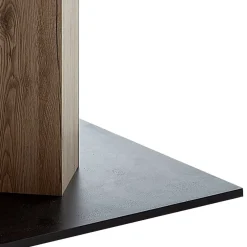 Wohnen Säulentisch in Wildeiche Optik & Schwarz - Annimo