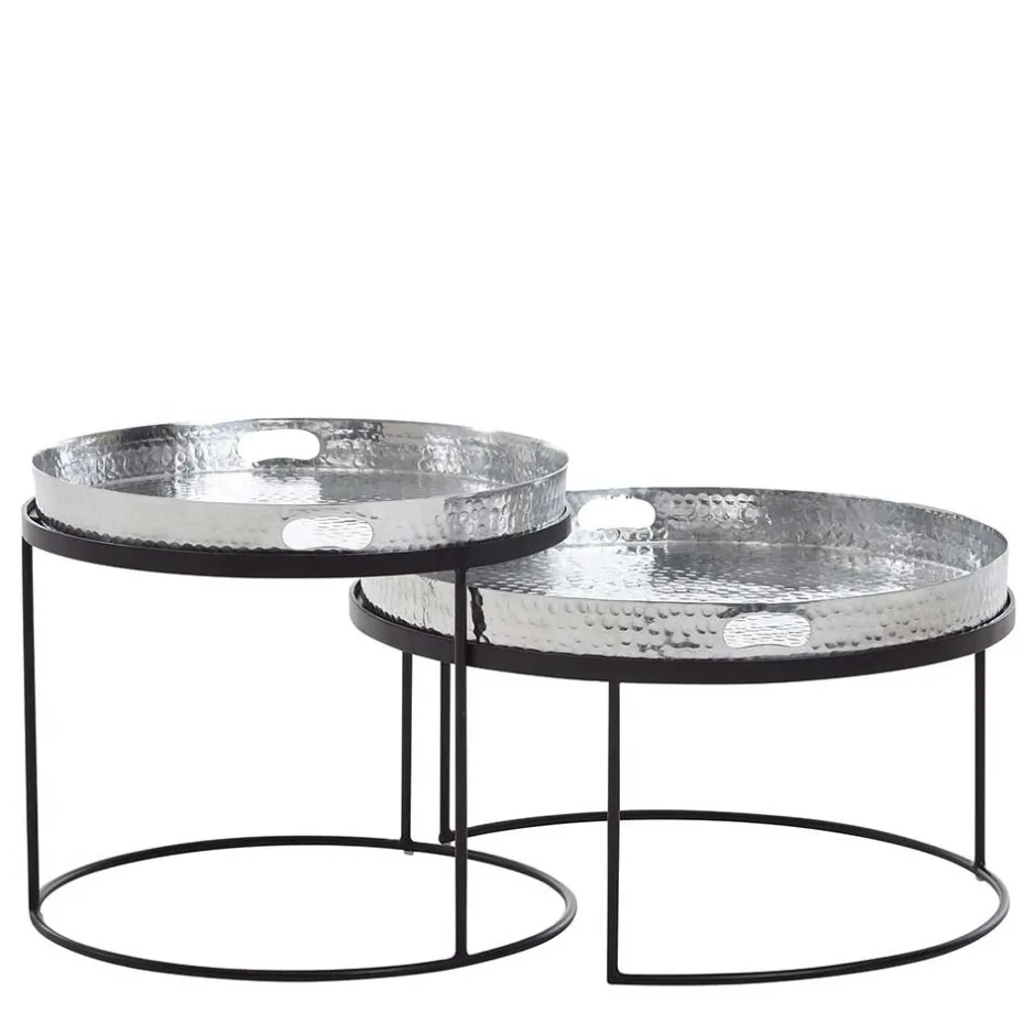 Tablett Couchtische in Silber - Astuto (zweiteilig)^Wohnen Hot