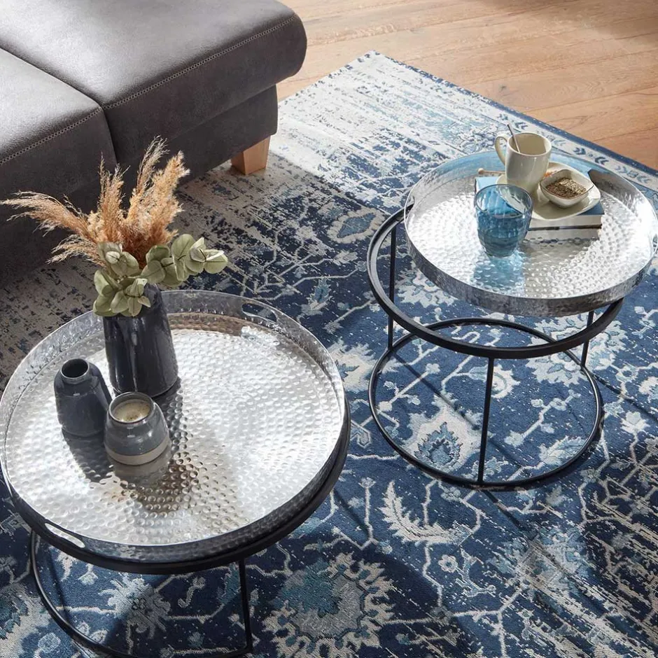 Tablett Couchtische in Silber - Astuto (zweiteilig)^Wohnen Hot