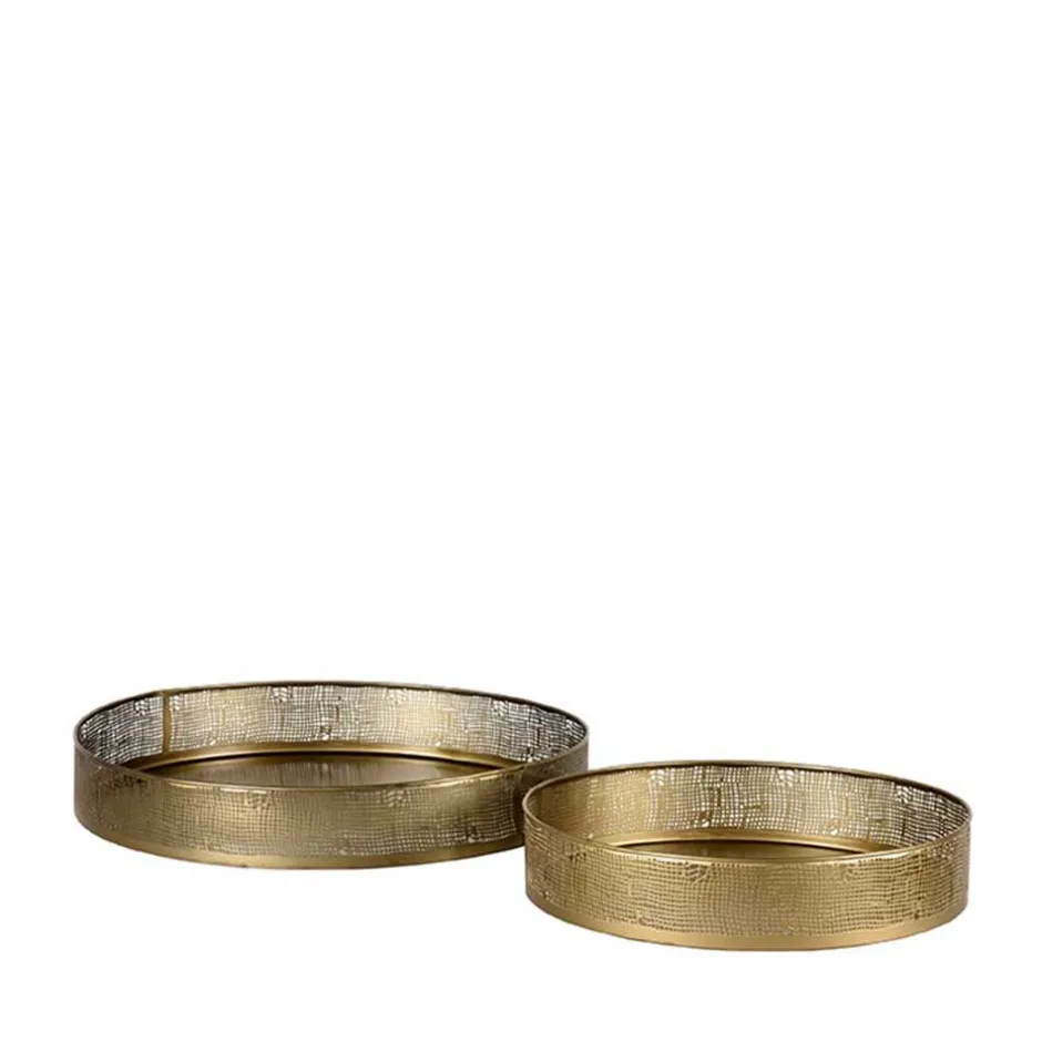 Wohnen Tablett Duo in Altgold - Rigori (zweiteilig)