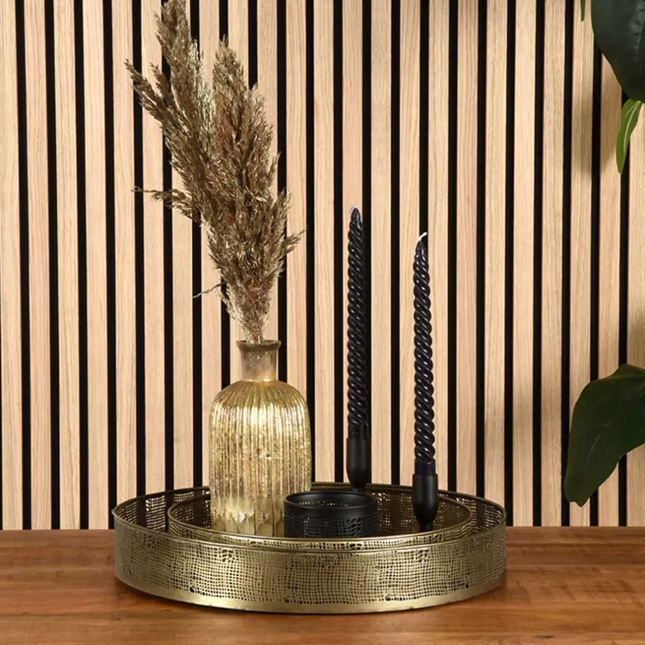 Wohnen Tablett Duo in Altgold - Rigori (zweiteilig)