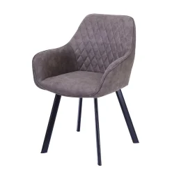 Wohnen Taupe Esstischstuhl mit Armlehnen - Arvita (2er Set)