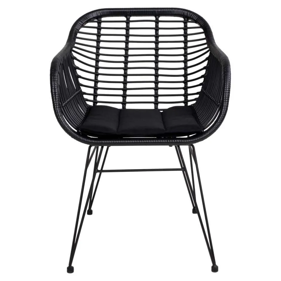 Teak Altholz Tisch & Kunstrattan Stühle - Dariofa (siebenteilig)^Wohnen Online