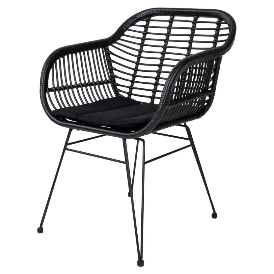 Teak Altholz Tisch & Kunstrattan Stühle - Dariofa (siebenteilig)^Wohnen Online