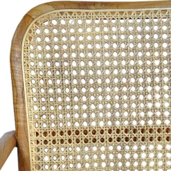 Wohnen Teak Armlehnenstuhl mit Wiener Geflecht - Crasidio