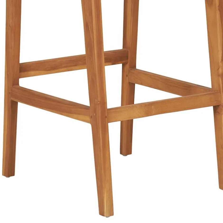 Wohnen Teak Barstühle mit Kordelgeflecht - Merlan