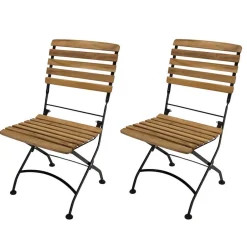 Wohnen Teak Biergartenstühle klappbar - Middle (2er Set)