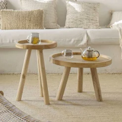 Wohnen Teak Couchtisch mit Drei-Bein-Gestell - Marcel