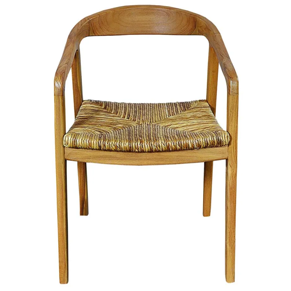 Wohnen Teak Holzstuhl mit Armlehnen - Donabello