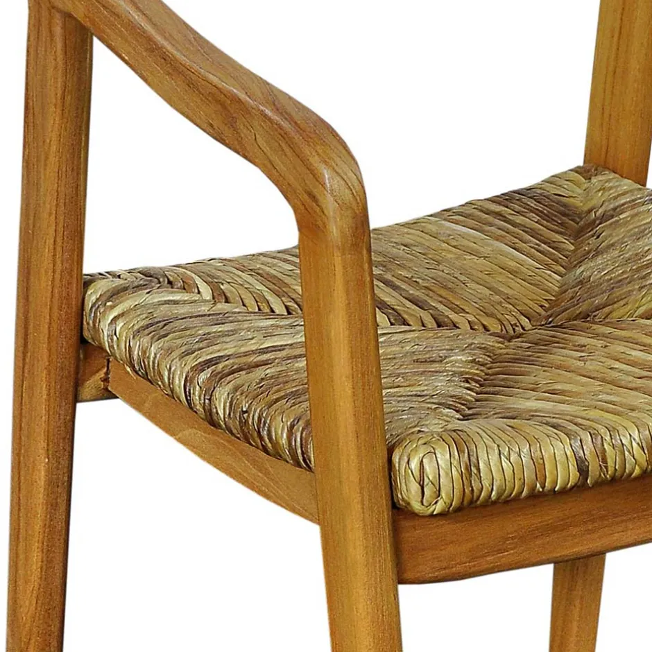 Wohnen Teak Holzstuhl mit Armlehnen - Donabello