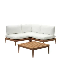 Wohnen Teak Lounge mit Couchtisch Set - Palm (vierteilig)