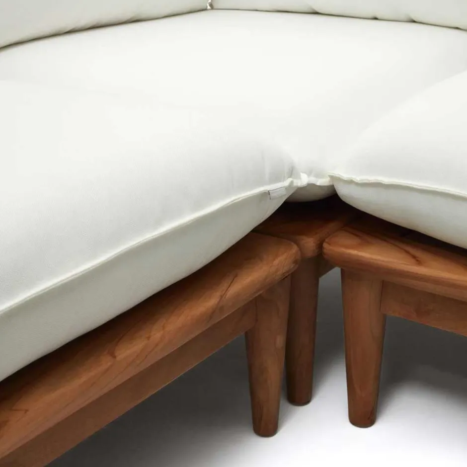 Wohnen Teak Lounge mit Couchtisch Set - Palm (vierteilig)