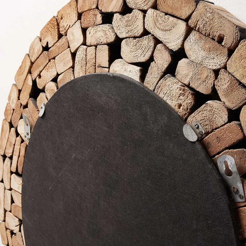 Wohnen Teak Spiegel Polcadaz mit Mosaik Holz Rahmen