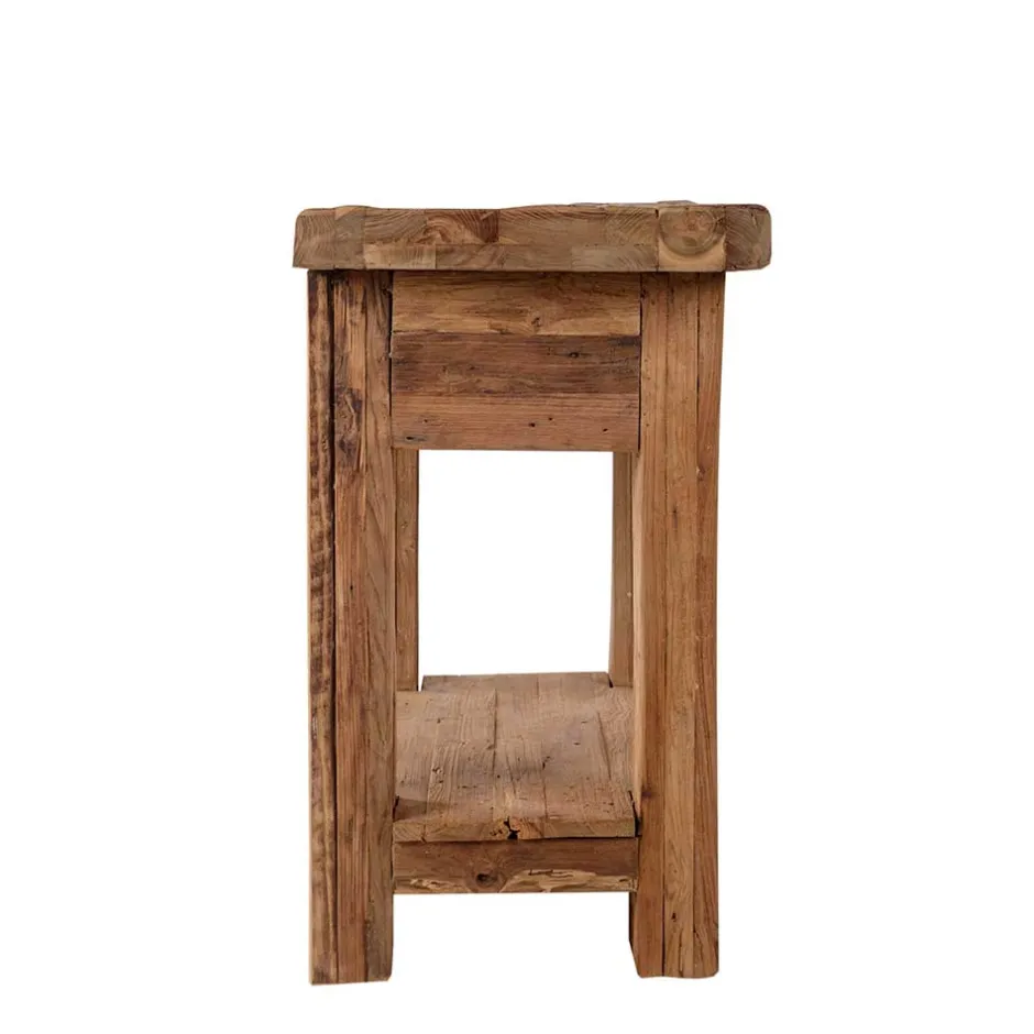 Wohnen Teak Telefontisch Ragista aus Recyclingholz massiv