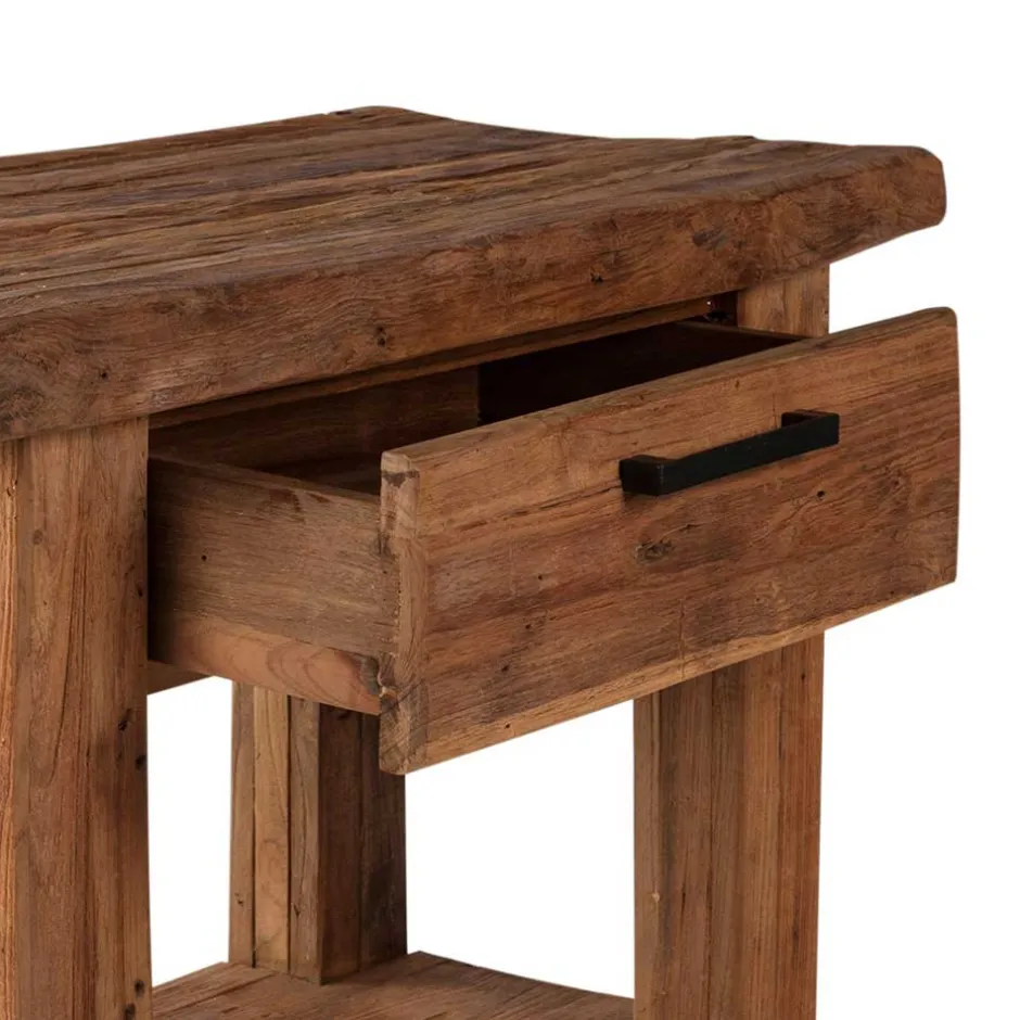 Wohnen Teak Telefontisch Ragista aus Recyclingholz massiv