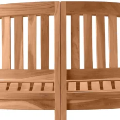 Teakholz Bananenbank für Garten 150x86x61 - Klahuma^Wohnen Hot