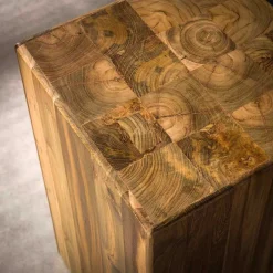 Wohnen Teakholz Blumensäule modern-rechteckig - Diskus