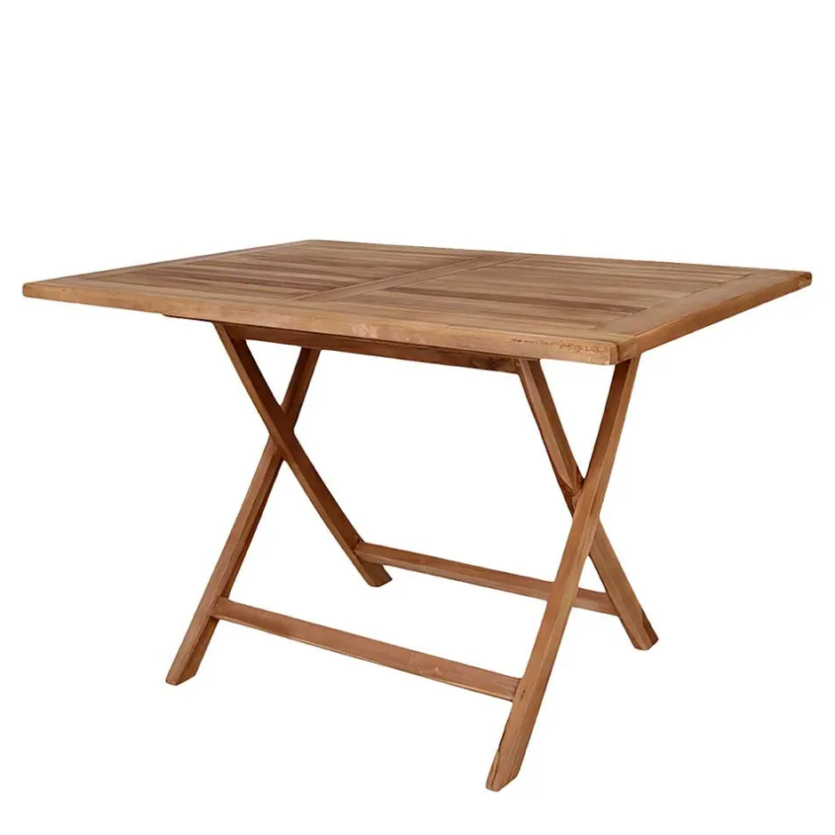 Wohnen Teakholz Garten Klapptisch in 120x80 cm - Vienna