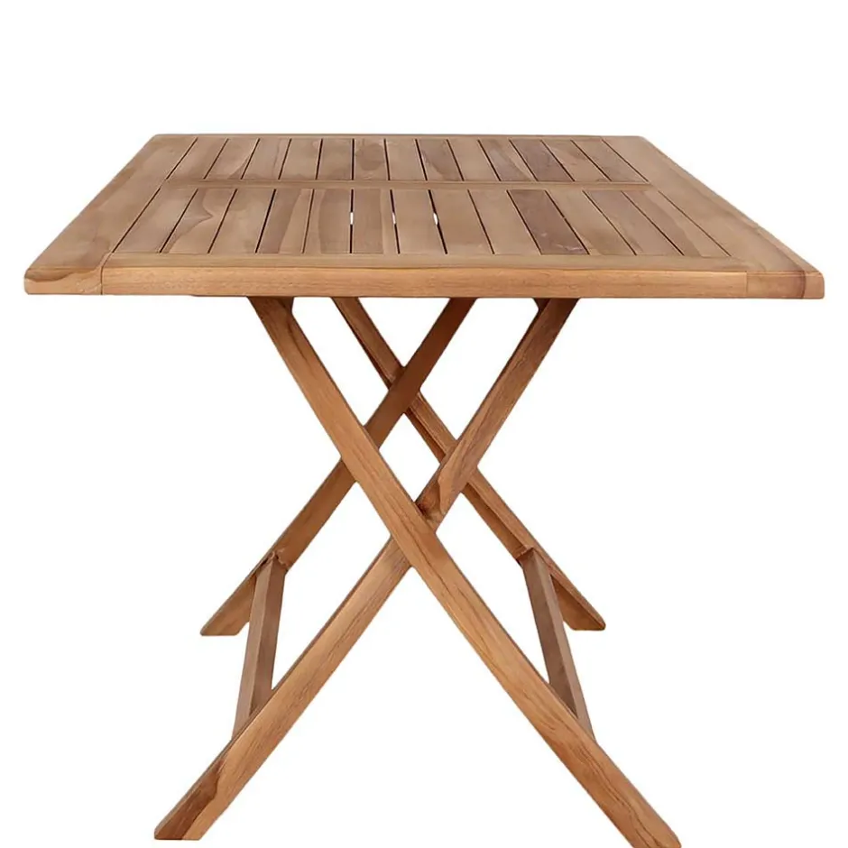 Wohnen Teakholz Garten Klapptisch in 120x80 cm - Vienna