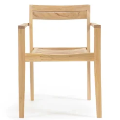 Wohnen Teakholz Gartenstühle naturbelassen - Ginhopa (6er Set)