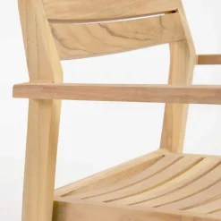 Wohnen Teakholz Gartenstühle naturbelassen - Ginhopa (6er Set)