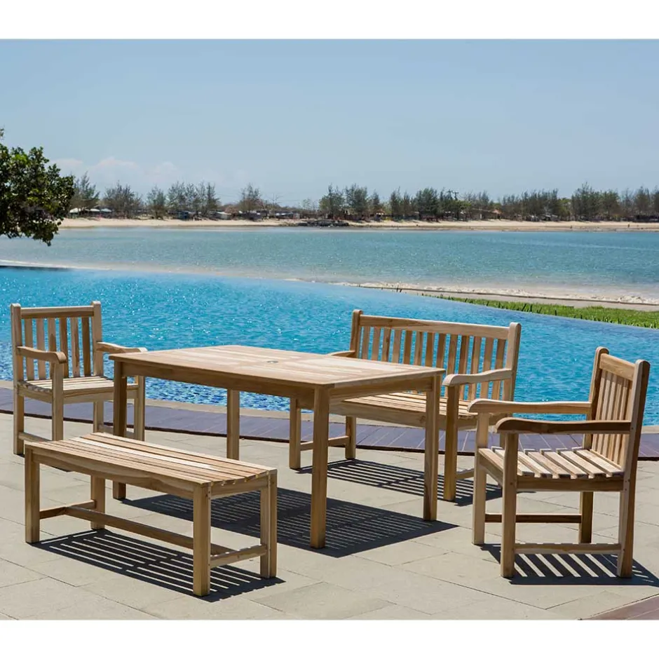 Wohnen Teakholz Möbelset für den Garten - Klahuma (fünfteilig)