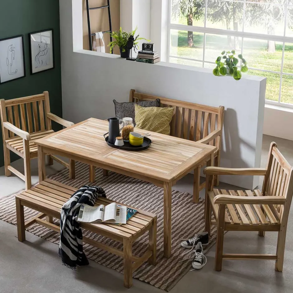Wohnen Teakholz Möbelset für den Garten - Klahuma (fünfteilig)