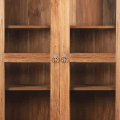 Teakholz Vitrinenschrank Mangato im Landhausstil^Wohnen Discount