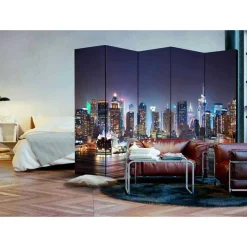 5-teiliger Paravent NYC bei Nacht - Brisco^Wohnen Hot