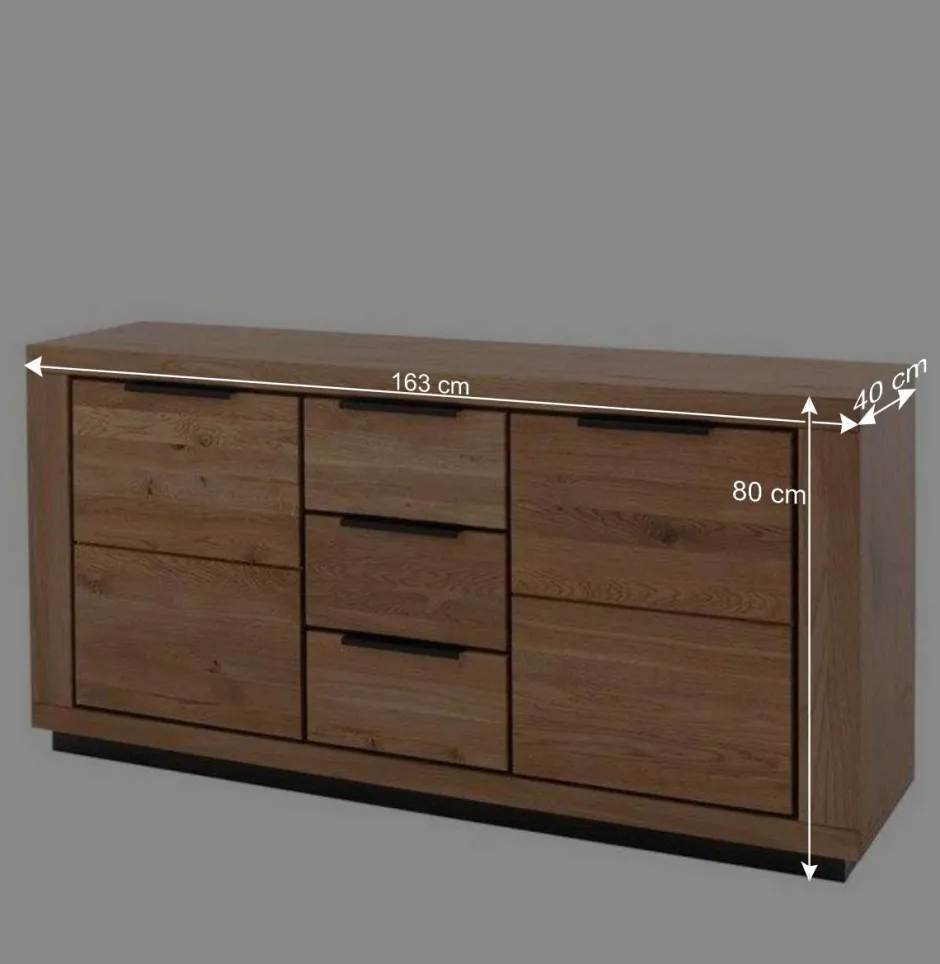 Wohnen Teilmassive Anrichte aus Wildeiche - Vlacoma