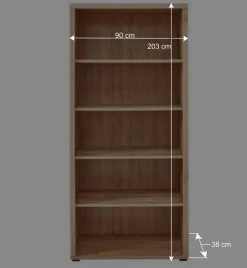 Wohnen Teilmassive Büroeinrichtung als Set - Emly (fünfteilig)