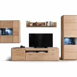 Teilmassive TV Anbauwand in Eiche - Vernella (vierteilig)^Wohnen Outlet
