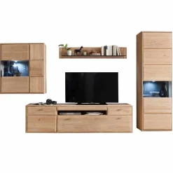 Teilmassive TV Anbauwand in Eiche - Vernella (vierteilig)^Wohnen Outlet