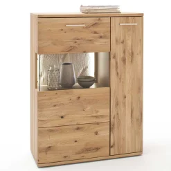 Teilmassive Wohnkombination in Eiche - Crokas (vierteilig)^Wohnen Hot