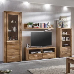 Teilmassive Wohnzimmermöbel aus Wildeiche - Maila (vierteilig)^Wohnen Clearance