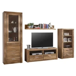 Teilmassive Wohnzimmermöbel aus Wildeiche - Maila (vierteilig)^Wohnen Clearance