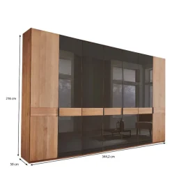 Wohnen Teilmassiver Schrank mit sieben Türen - Hung