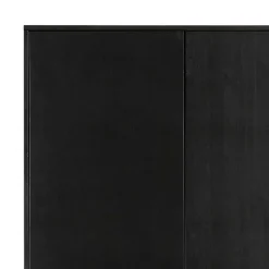 Wohnen Teilmassiver 94x180x40 Kiefernholz Kleiderschrank in Schwarz - Ilvessino