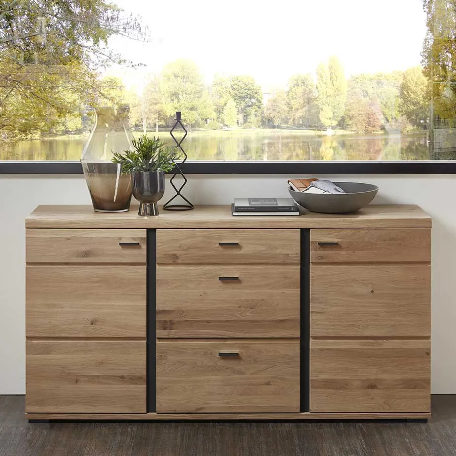 Teilmassives Sideboard in modernem Design - Mattadore^Wohnen Discount