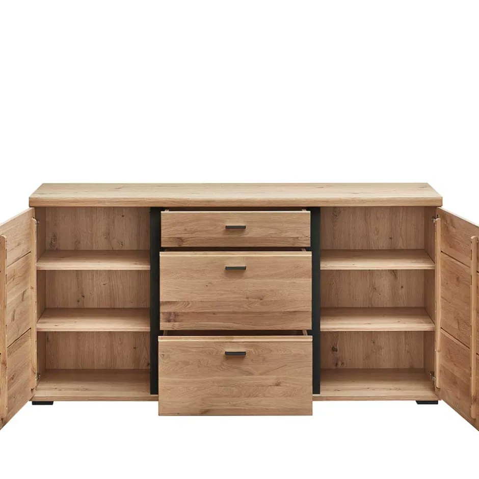 Teilmassives Sideboard in modernem Design - Mattadore^Wohnen Discount